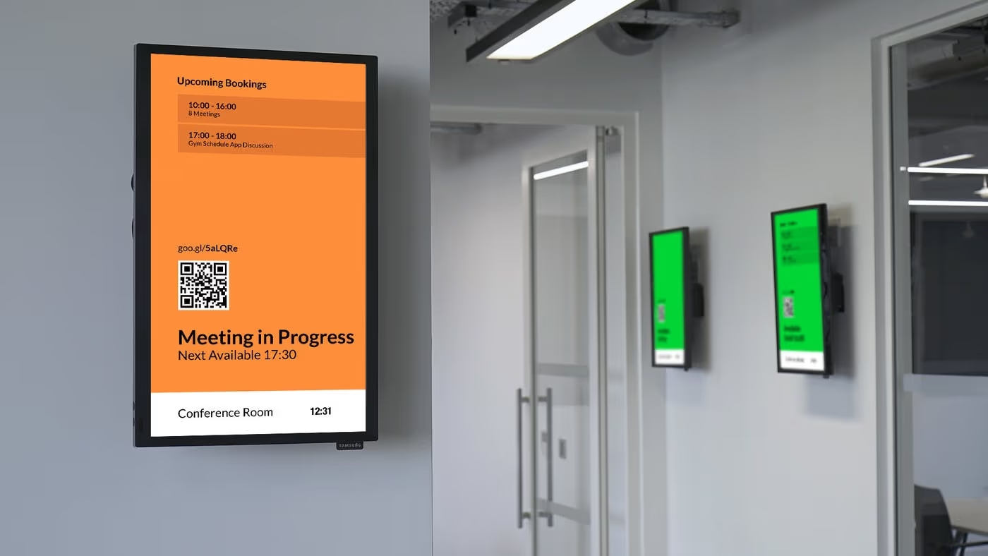 Corporate digital signage CTA by onQ Digital Group