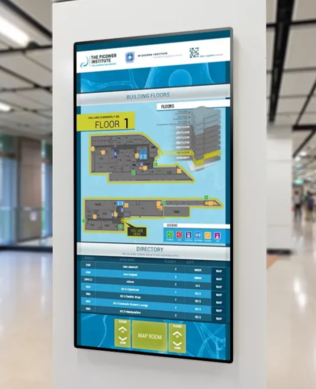 Corporate digital signage by onQ Digital Group