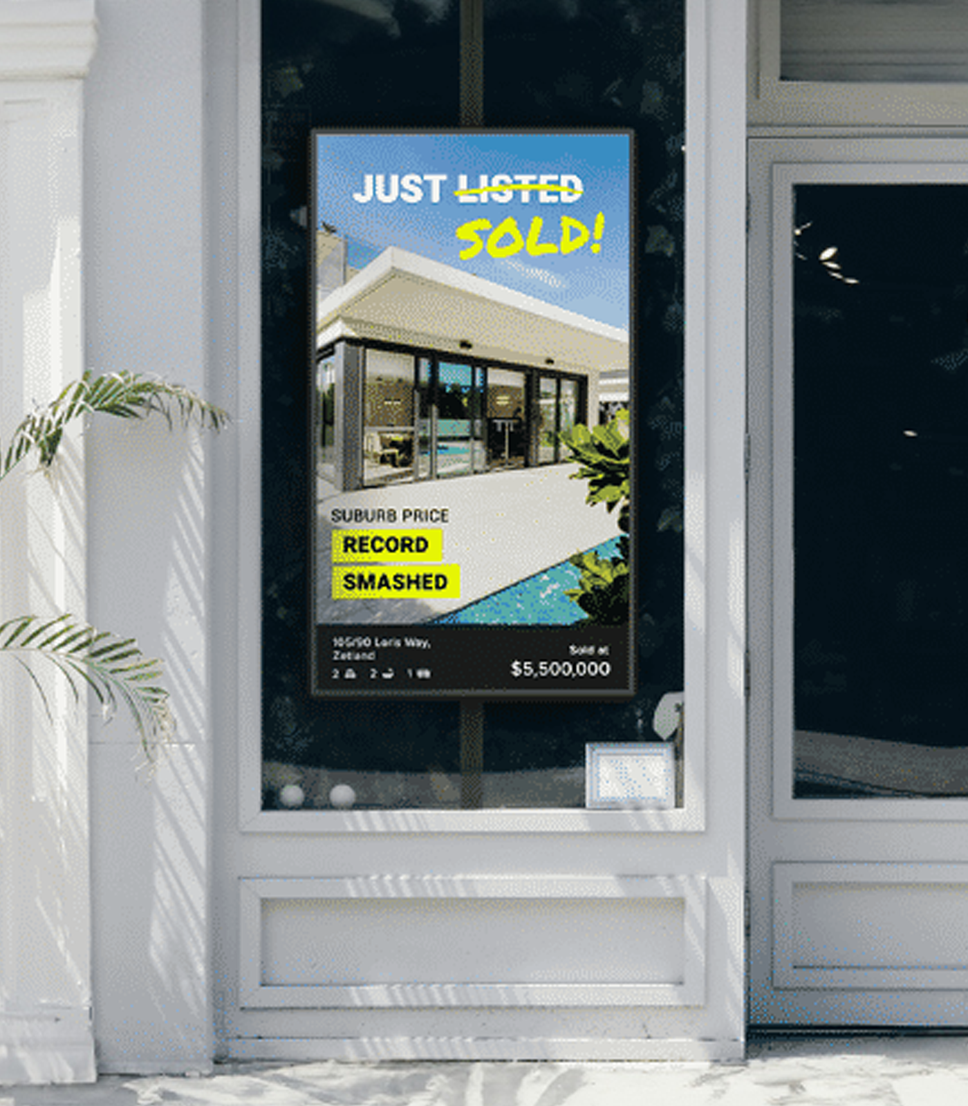 Real Estate digital signage by onQ Digital Group
