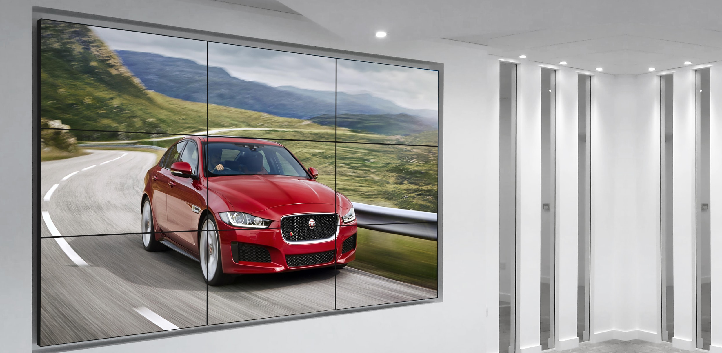 LED video wall in a retail environment