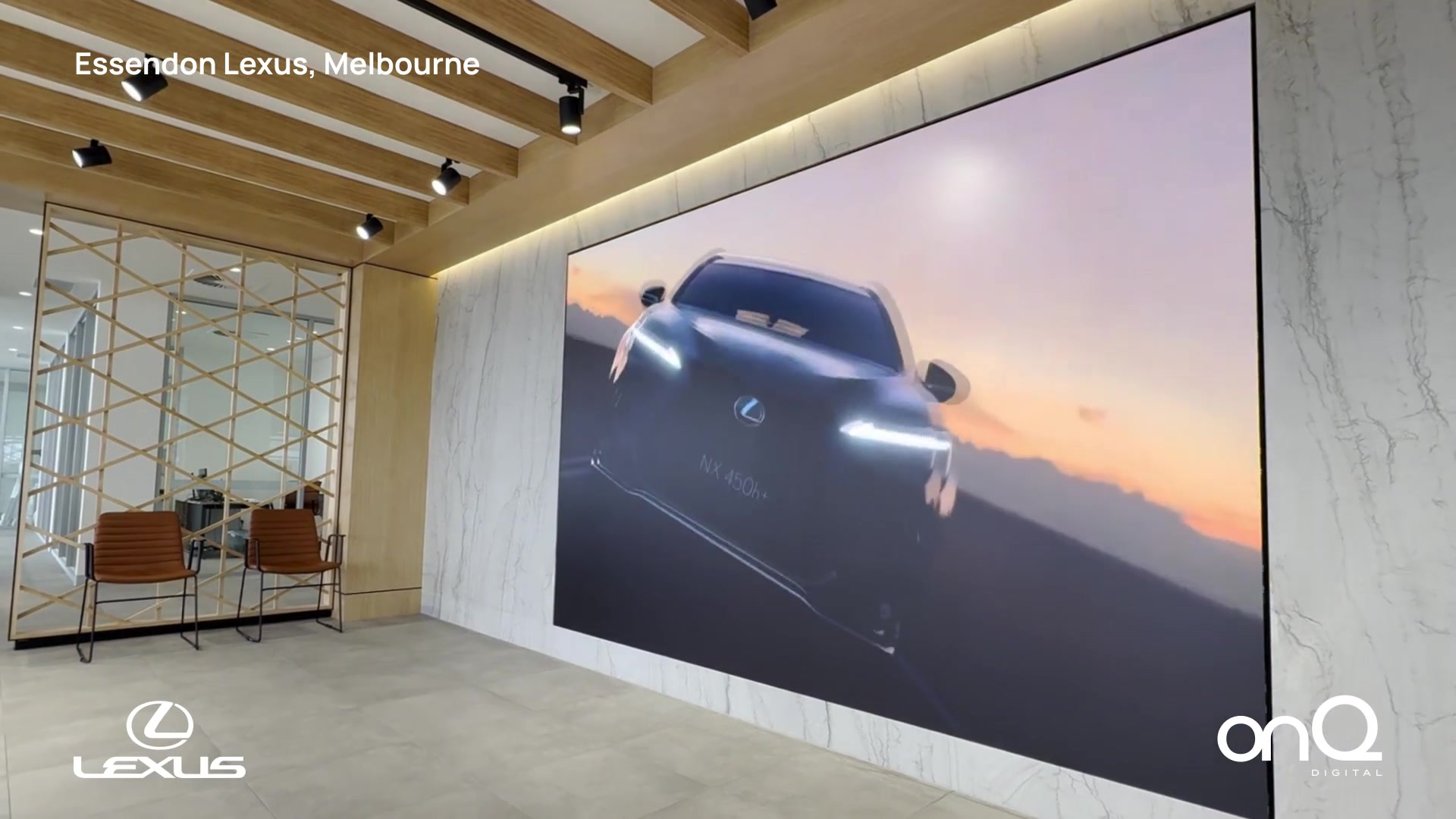 Lexus digital signage project by onQ Digital Group