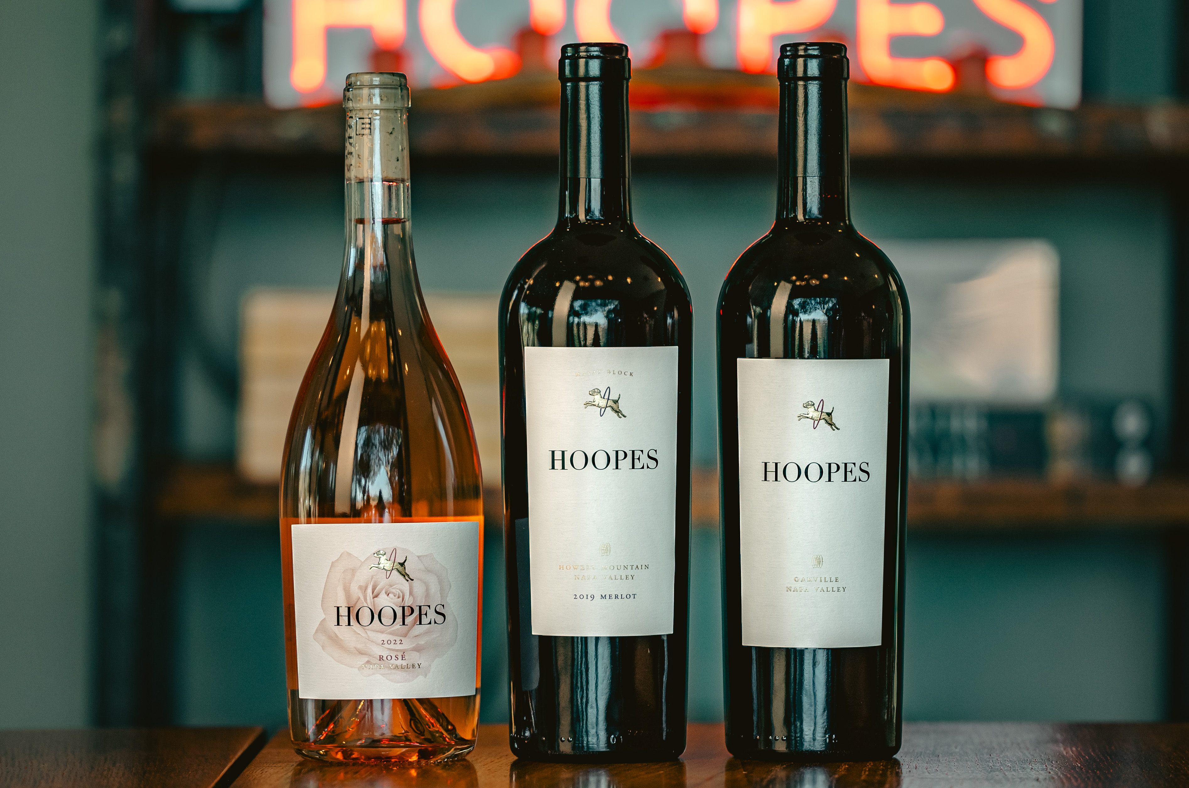 Hoopes Vineyard bottles