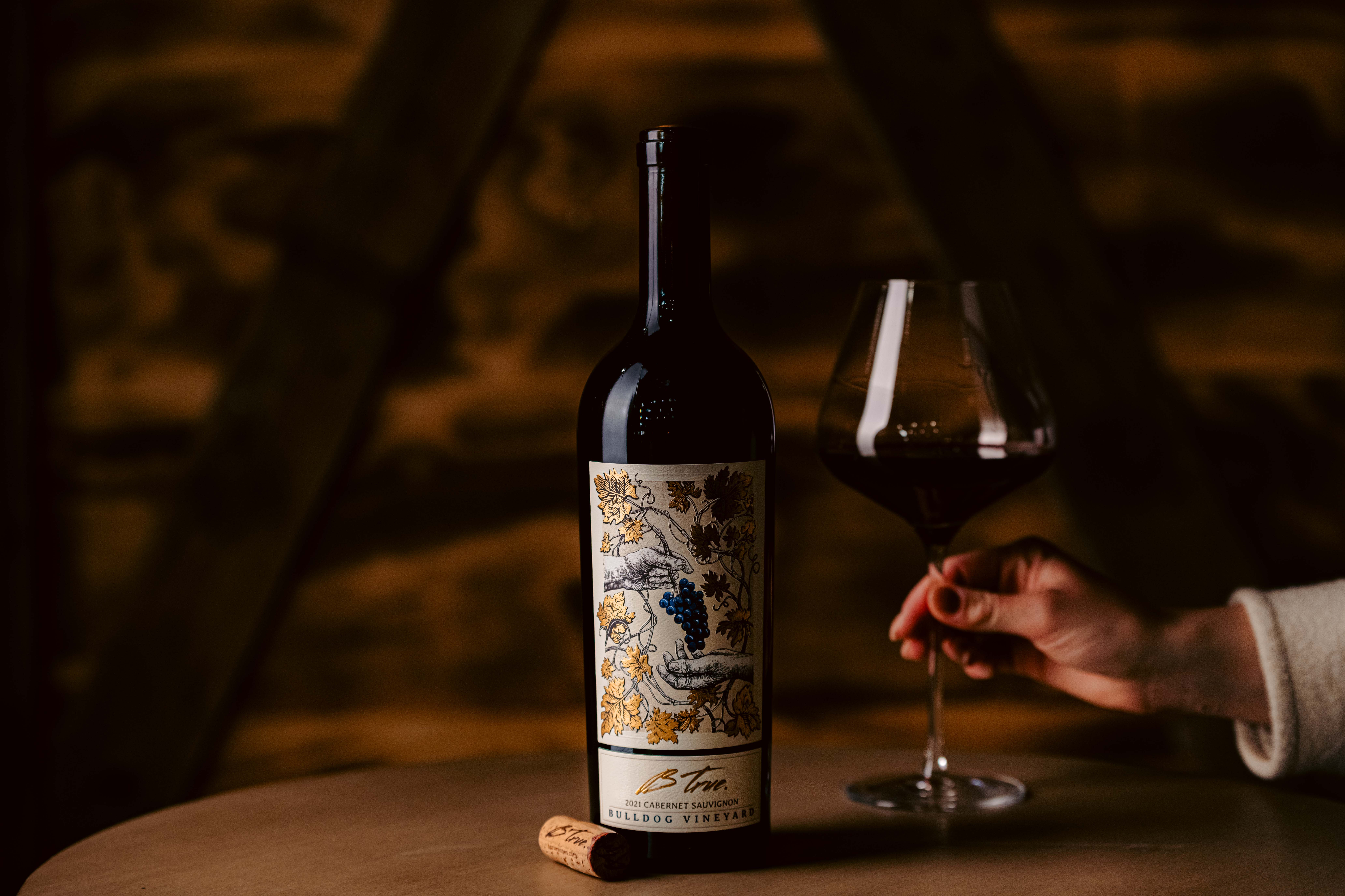 B. True Wines bottle and label