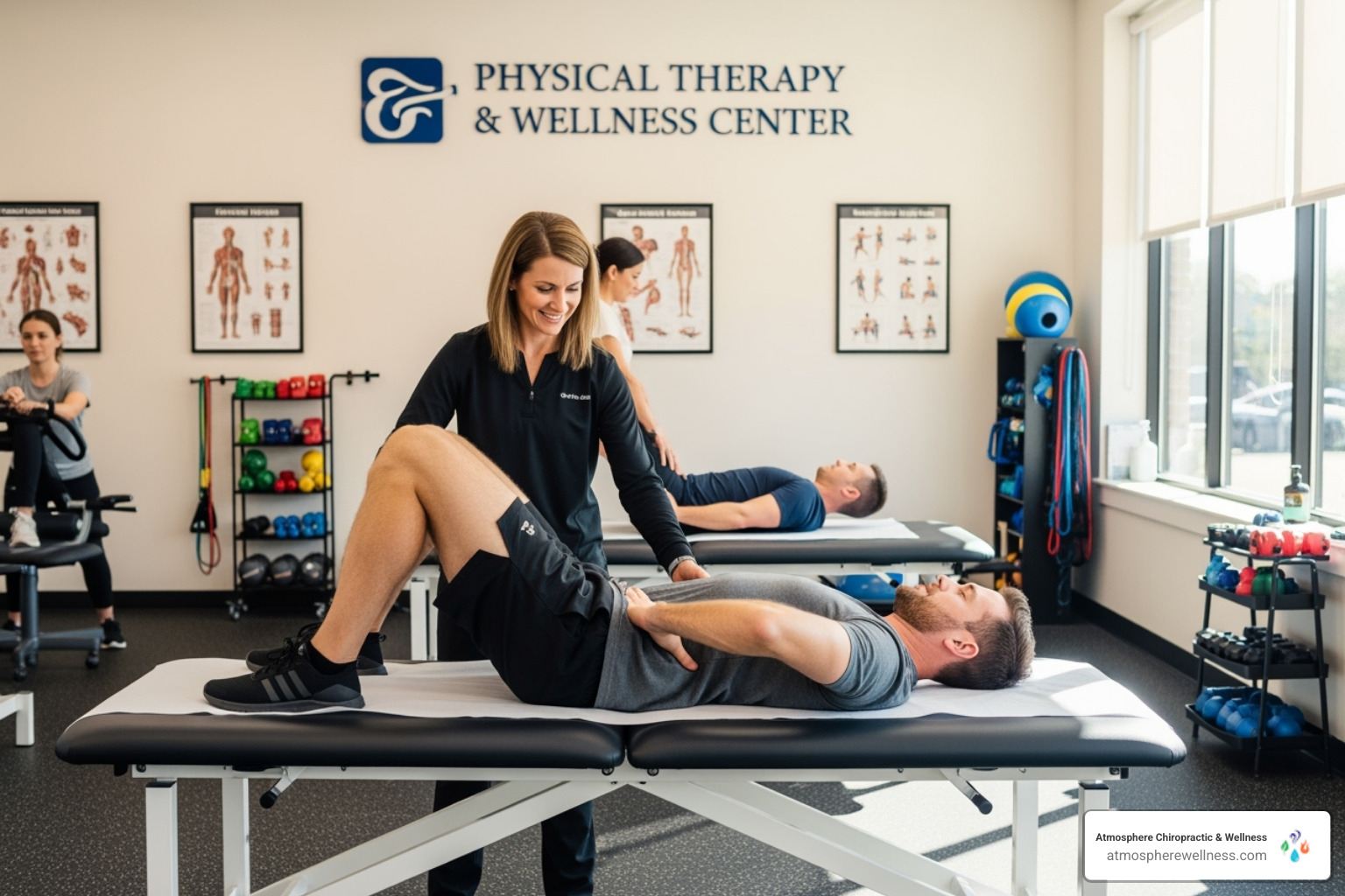 welcoming clinic reception area - back pain physical therapy near me