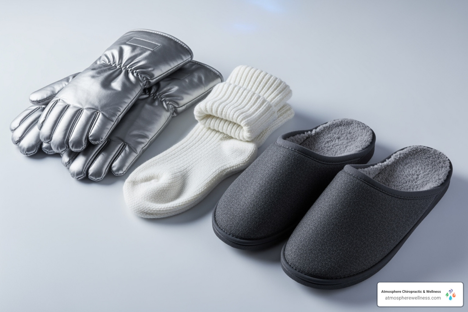 Protective gear for cryotherapy like gloves, socks, and slippers - cryotherapy lehi utah
