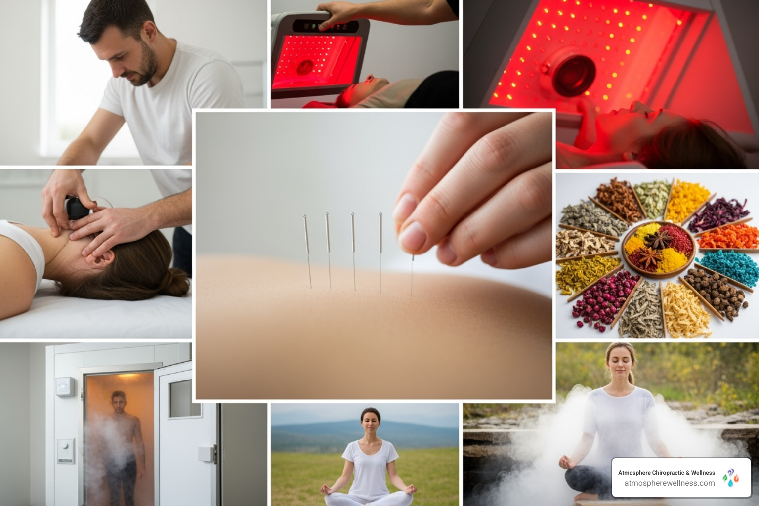 collage of different holistic therapies - holistic health lehi