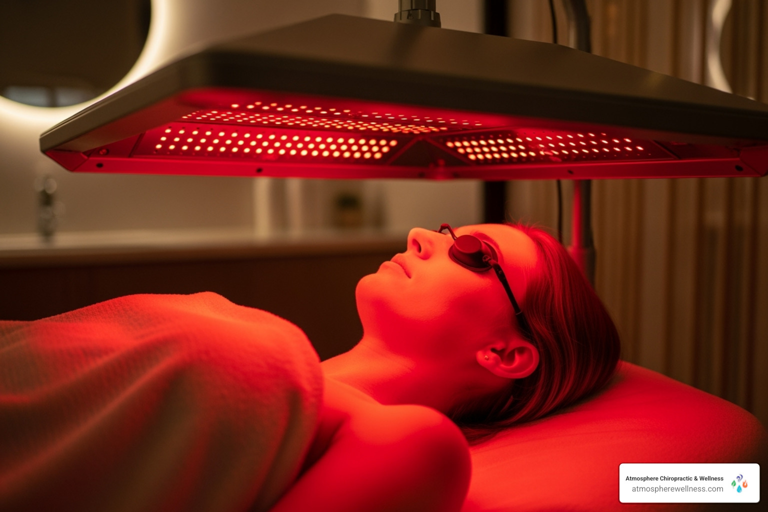 person receiving red light therapy - massage therapy lehi utah