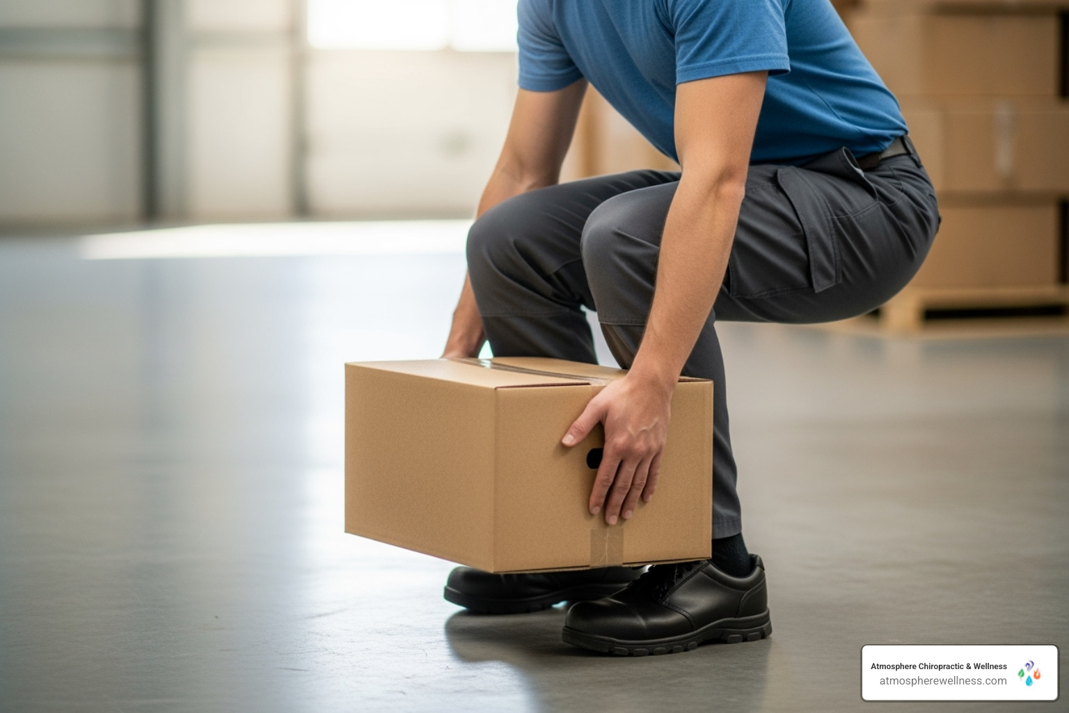 Image showing proper lifting posture - sciatica treatment lehi Image showing proper lifting posture - sciatica treatment lehi