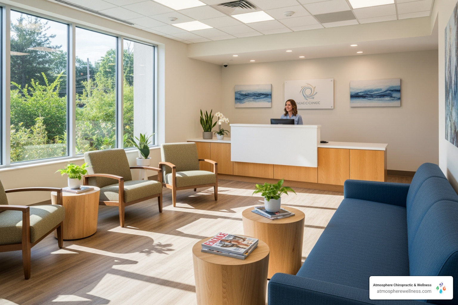welcoming physical therapy clinic reception area - physical therapy utah