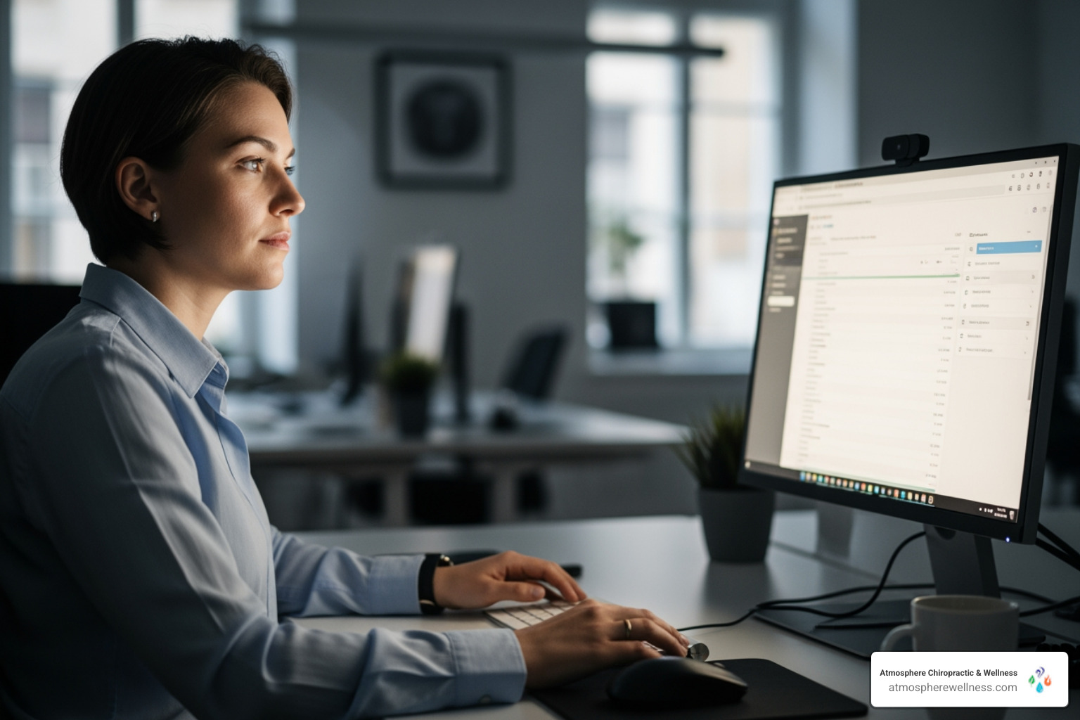person using a computer to look up a professional - registered physical therapist