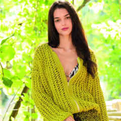 Green cardigan