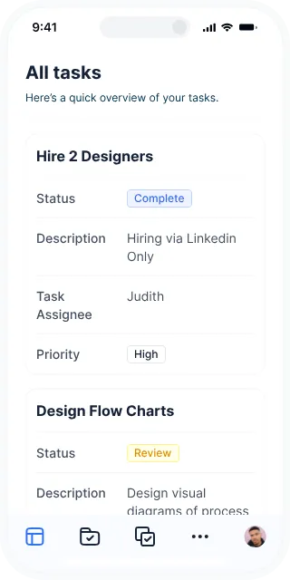Мобильное CRM-приложение с задачами и статусами проектов