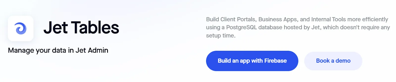 Jet Tables - no-code инструмент управления данными на базе PostgreSQL