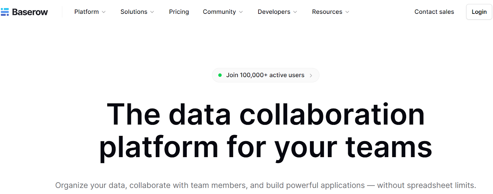 Baserow no-code платформа для совместной работы с данными и создания приложений