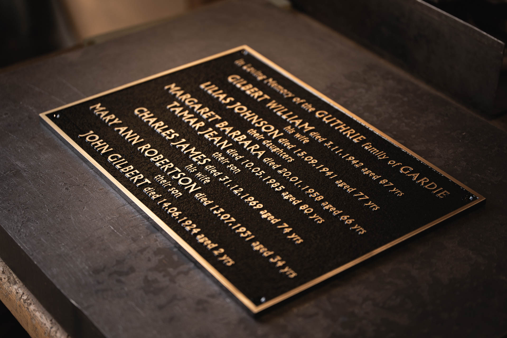 Premium cast bronze and aluminium memorial plaques with raised lettering and customisable painted background finishes. Expertly crafted for durability in all weather conditions, these bespoke plaques provide a lasting tribute for commemorations, dedications, and remembrance. Available in a variety of styles and finishes to suit any setting.