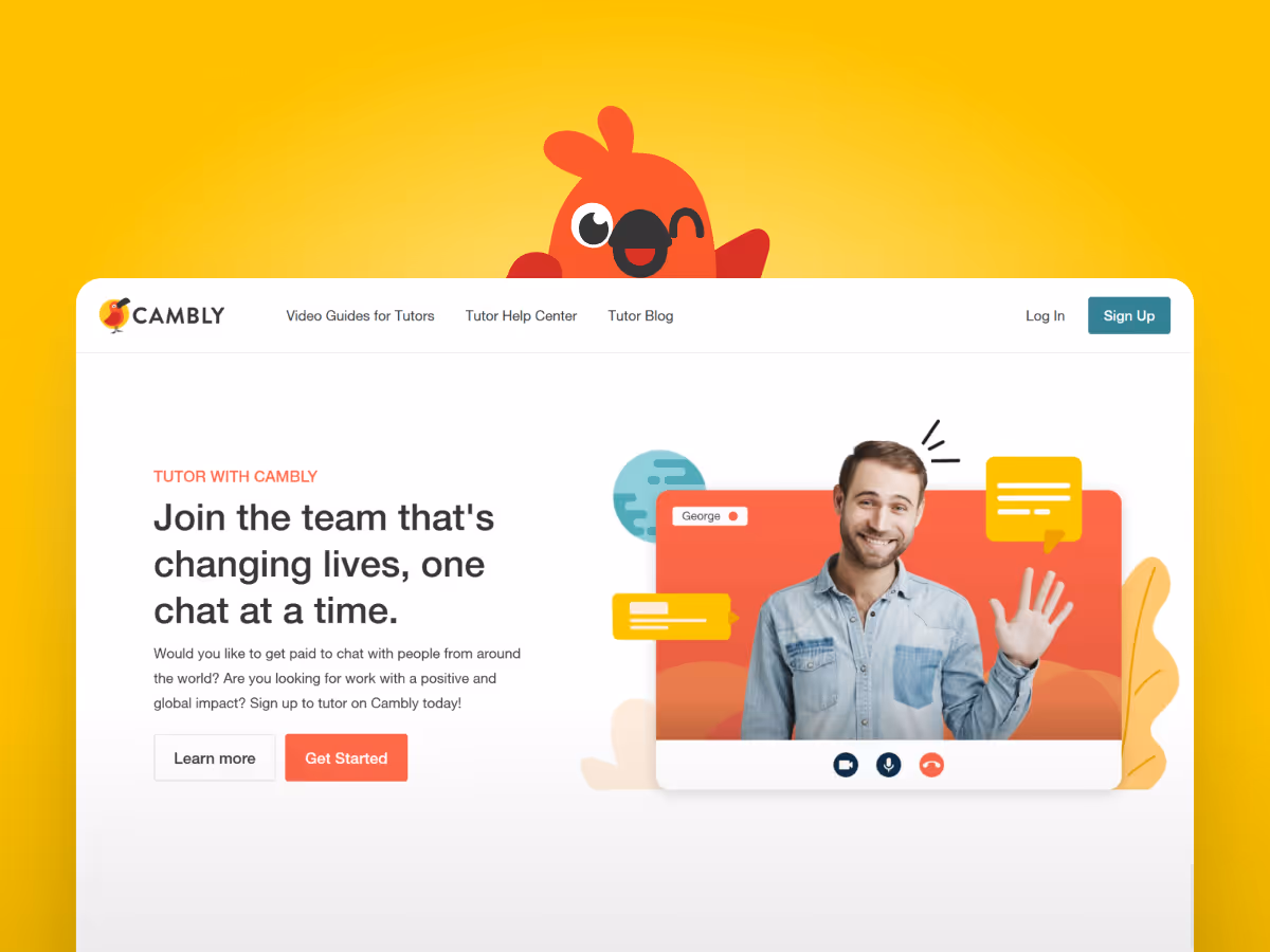A Series B EdTech startup sought to improve their tutor landing page. The company needed a complete redesign to more effectively convey the benefits of tutoring through their platform.