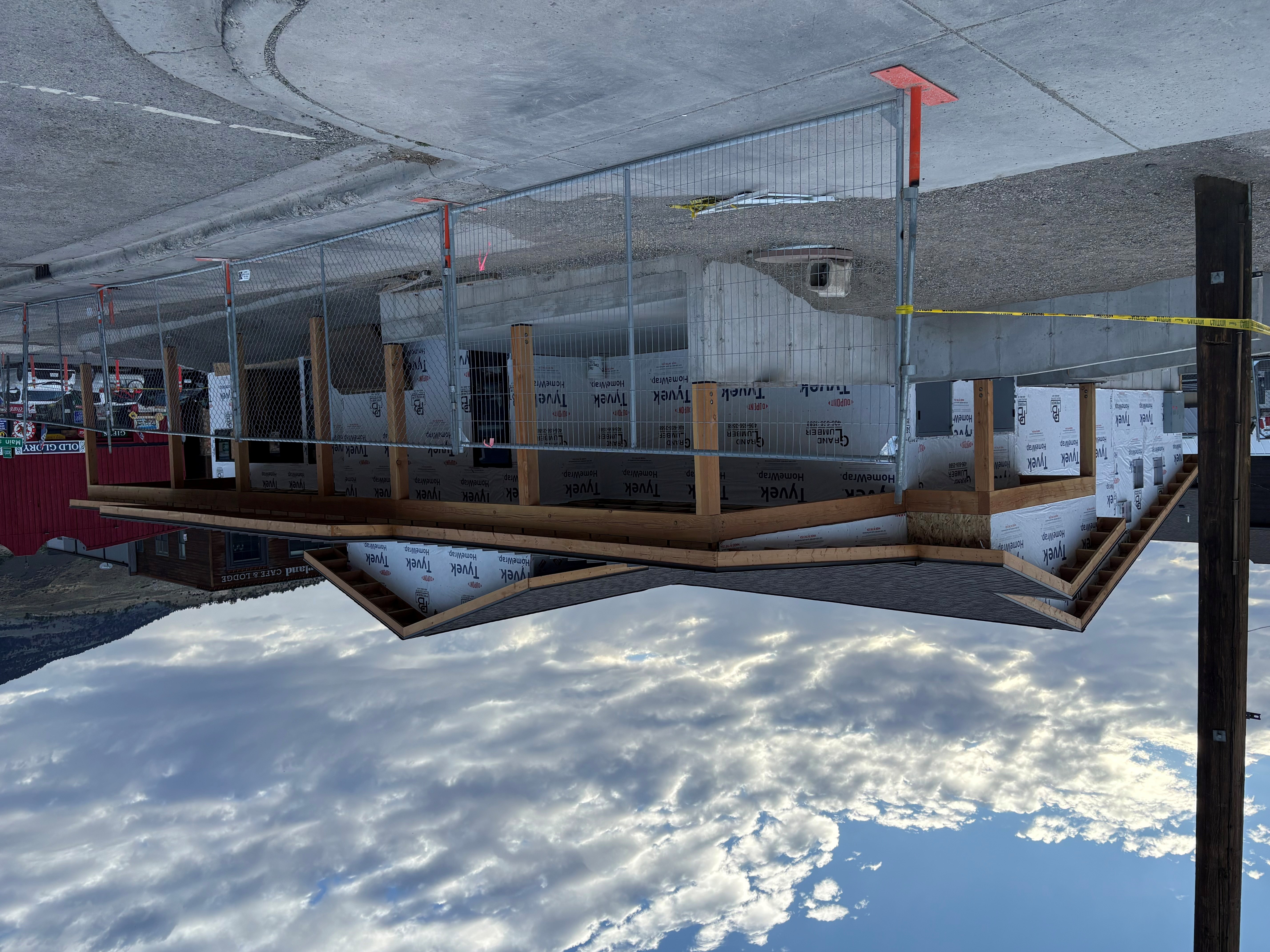 The Two Bit, Gardiner Montana, getting built