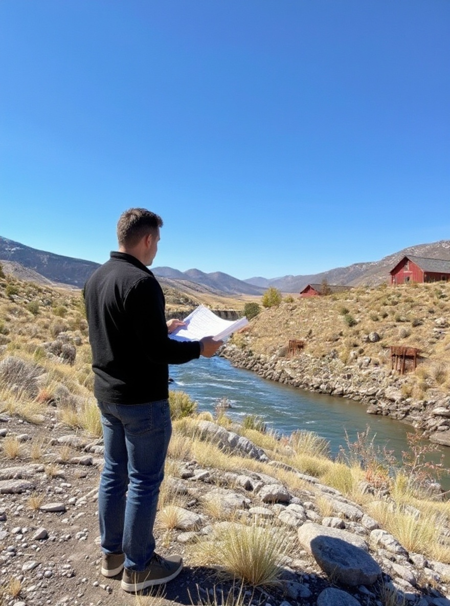 Aerial view of a custom Montana Home on a piece of land outside of Gardiner Montana