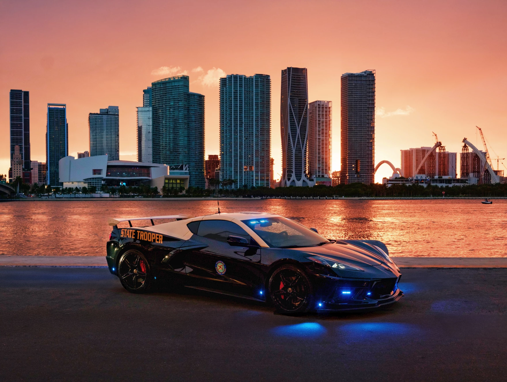 Florida Highway Patrol Corvette cruiser takes best looking contest -- first state to record a three-peat