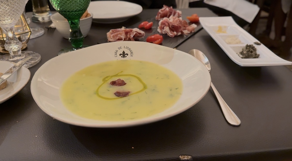 Caldo verde at Casa de Linhares, Lisbon — Portugal's iconic green potato soup