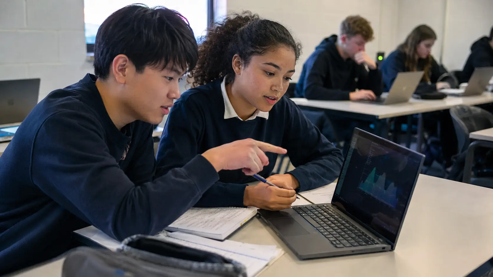 Transition Year students exploring artificial intelligence, cybersecurity and digital life