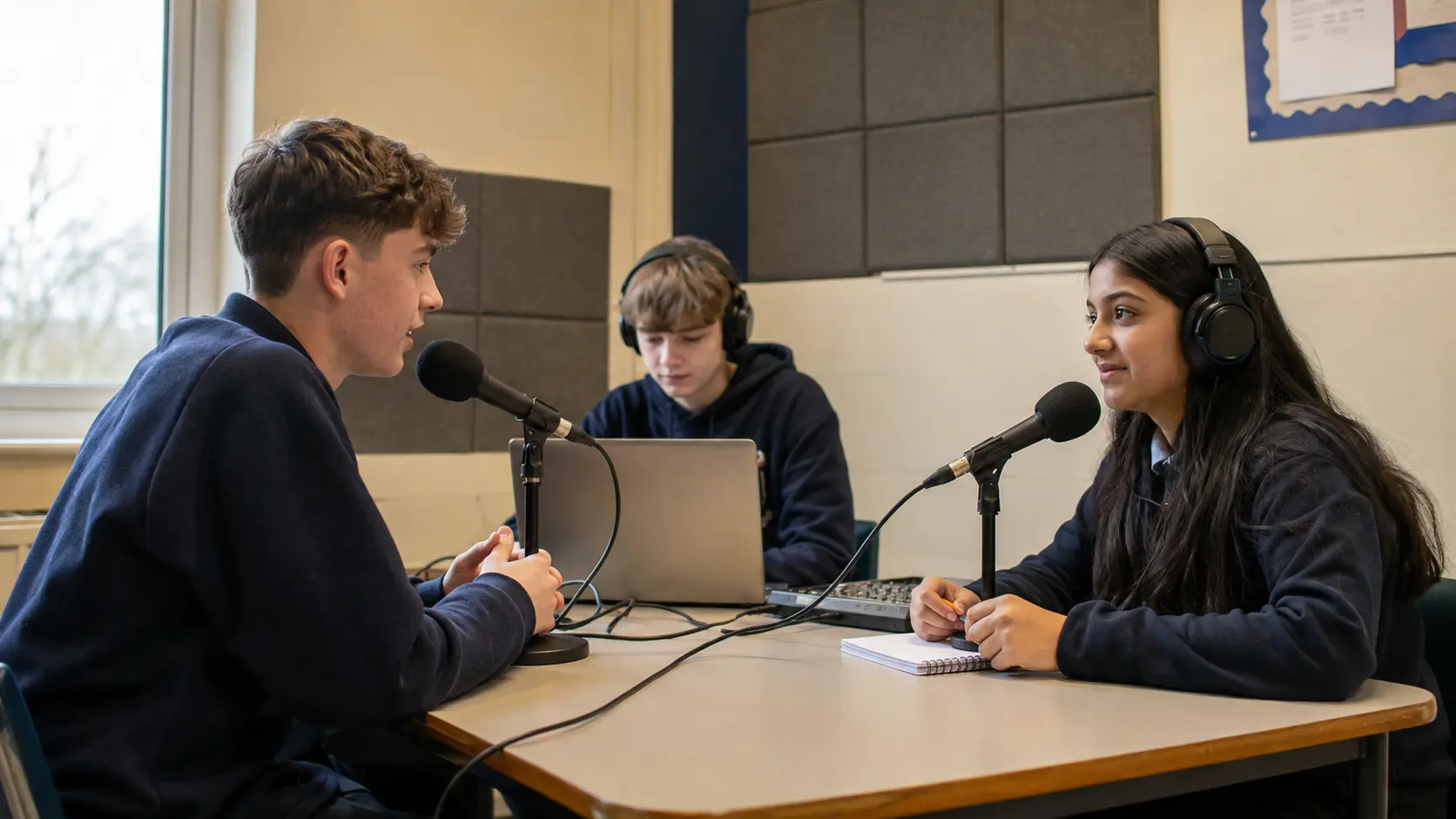 Transition Year students developing practical podcasting and creative skills