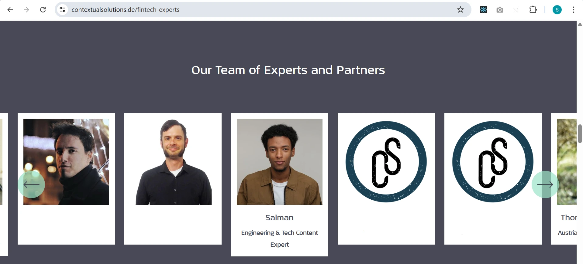 Contextual solutions website
