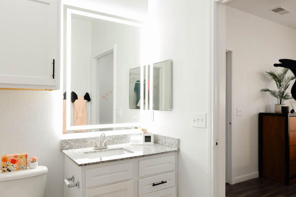 Light up vanity mirror