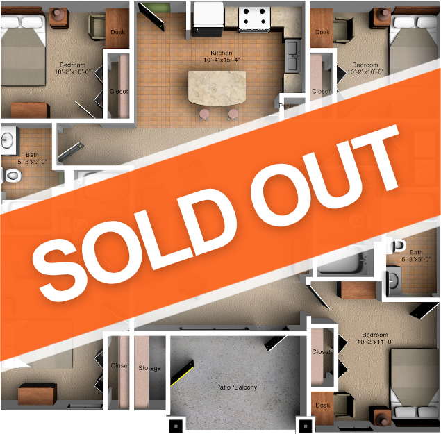 4x4 floor plan
