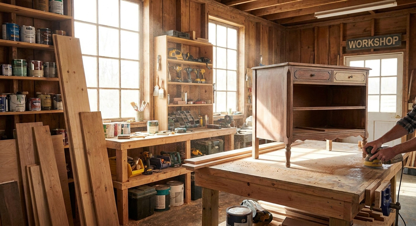 How to build a workshop for refurbishing furniture