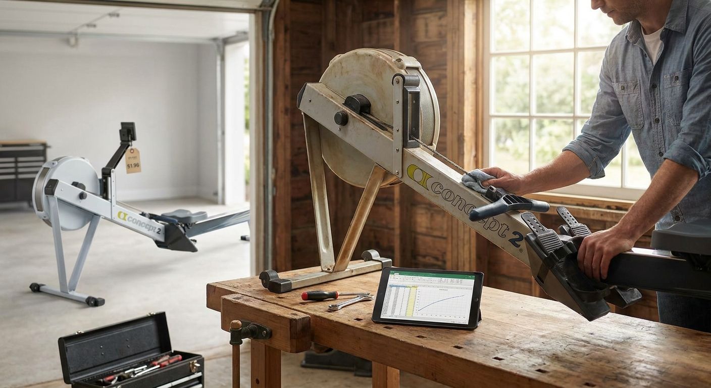 Flipping rowing machines for profit