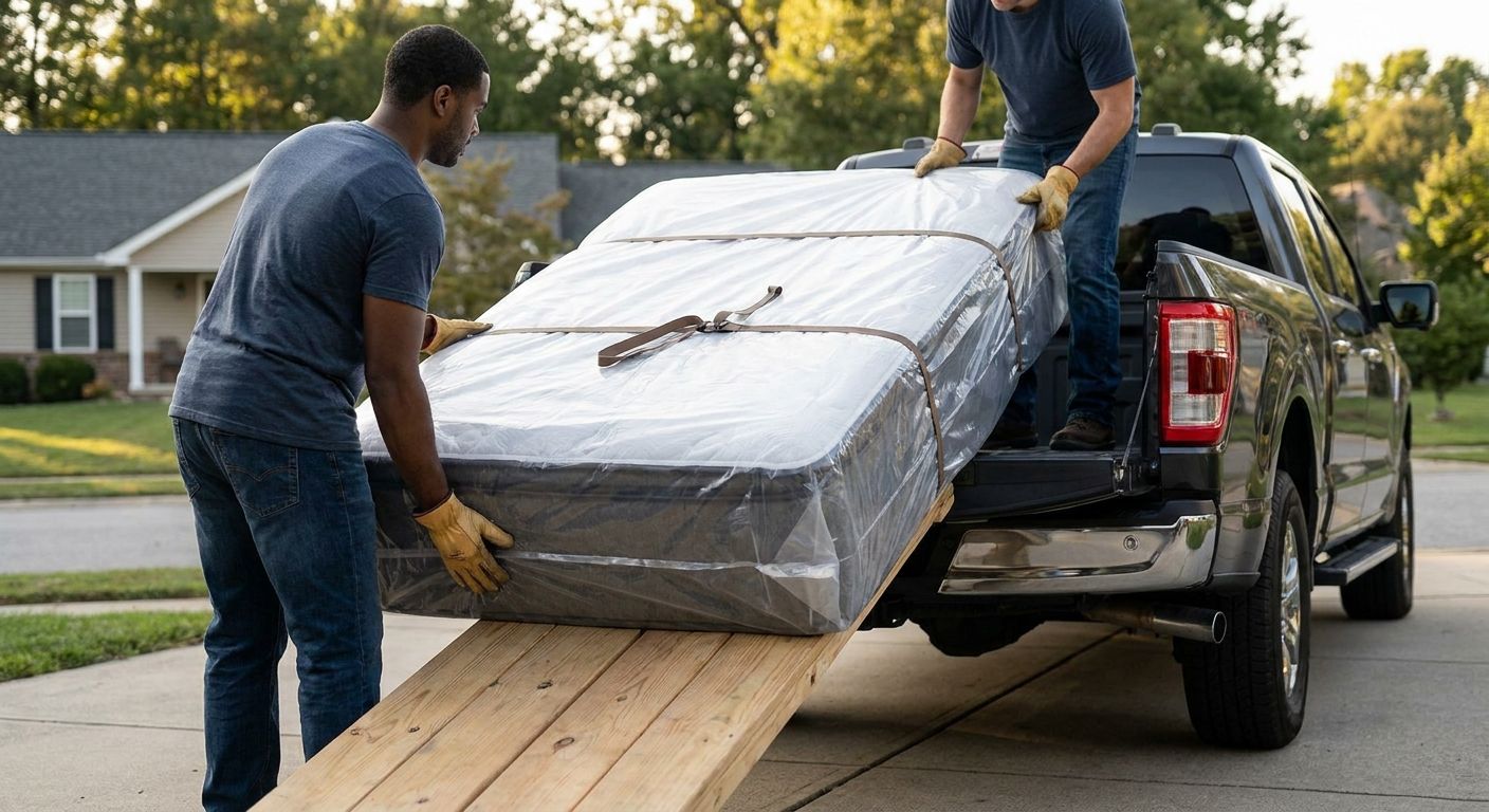 How to load a mattress into a pickup truck safely