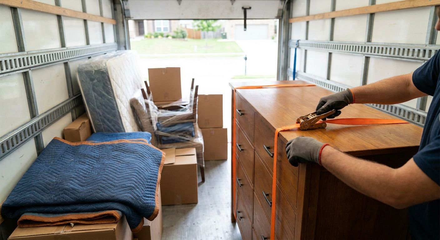 How to strap down furniture for transport