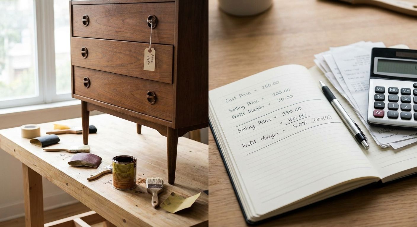 How to calculate profit margin on a furniture flip