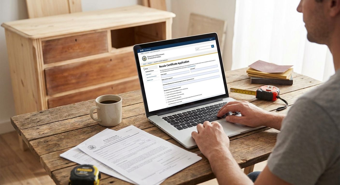 How to get a resale certificate for a furniture flipping business