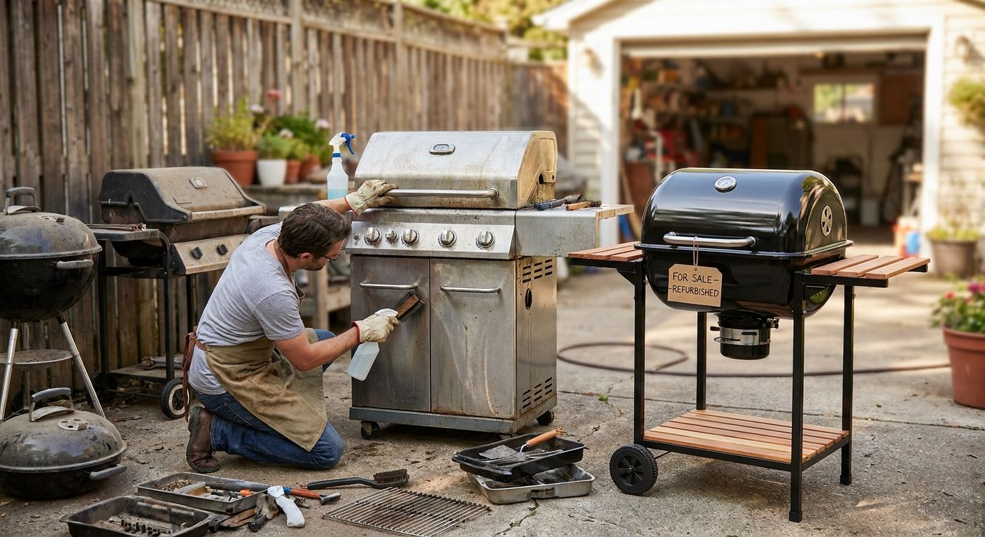 Flipping outdoor grills for profit