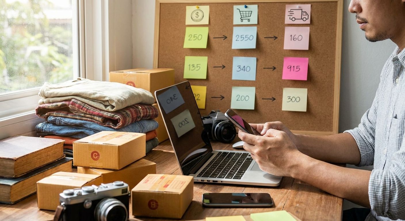 Reselling side hustles ranked by startup cost in 2026