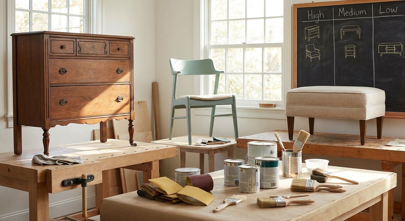 Furniture flipping side hustles ranked by profit margin 2026