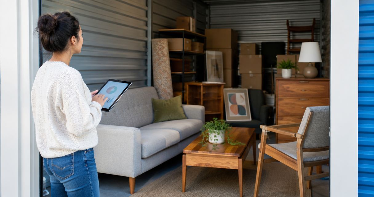 How much does it cost to rent a storage unit for furniture resale?