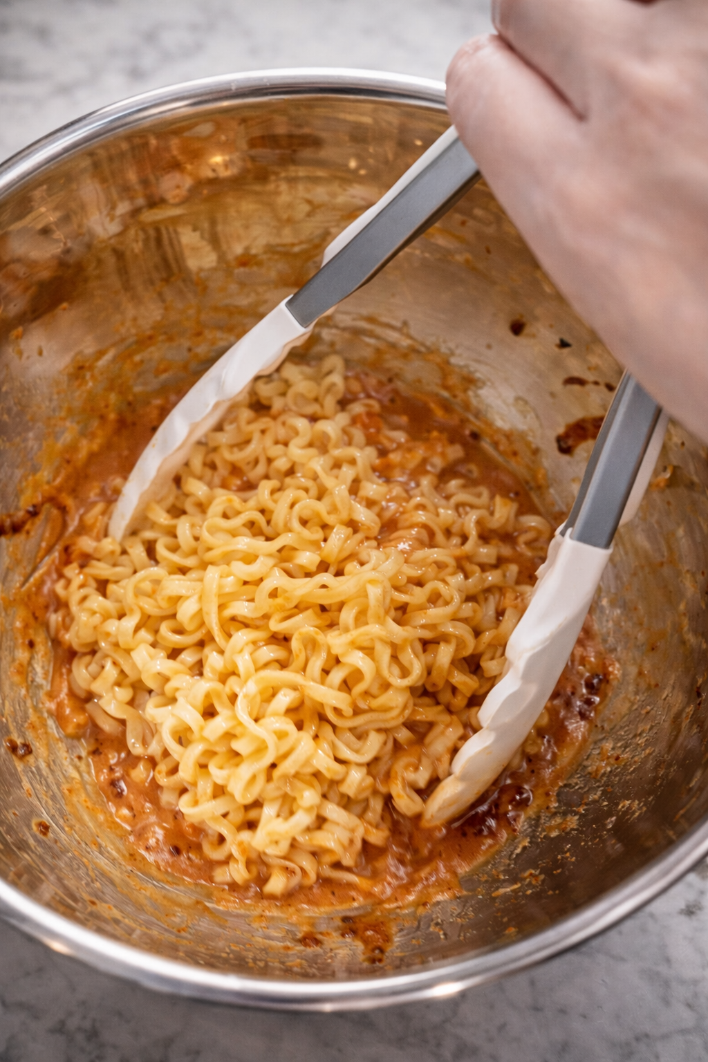 added ramen to the mixture