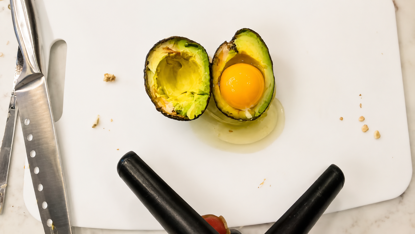 Egg in the avocado