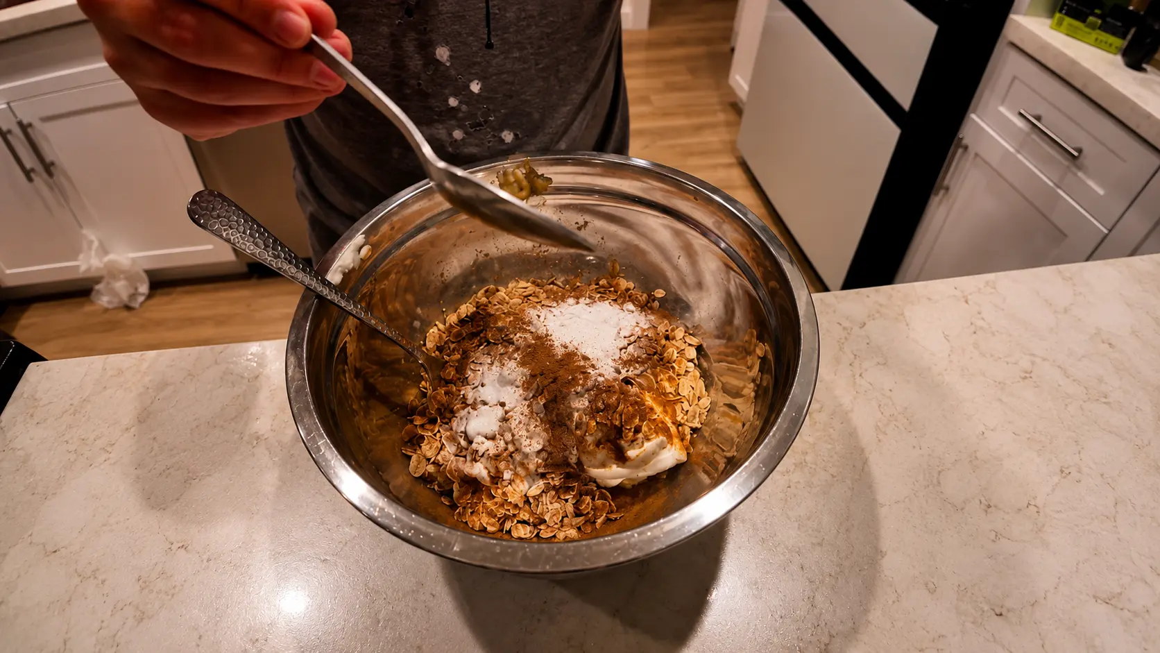 baking soda and powder in the bowl