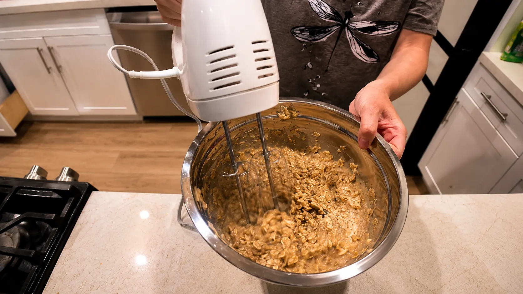 mixer in the bowl