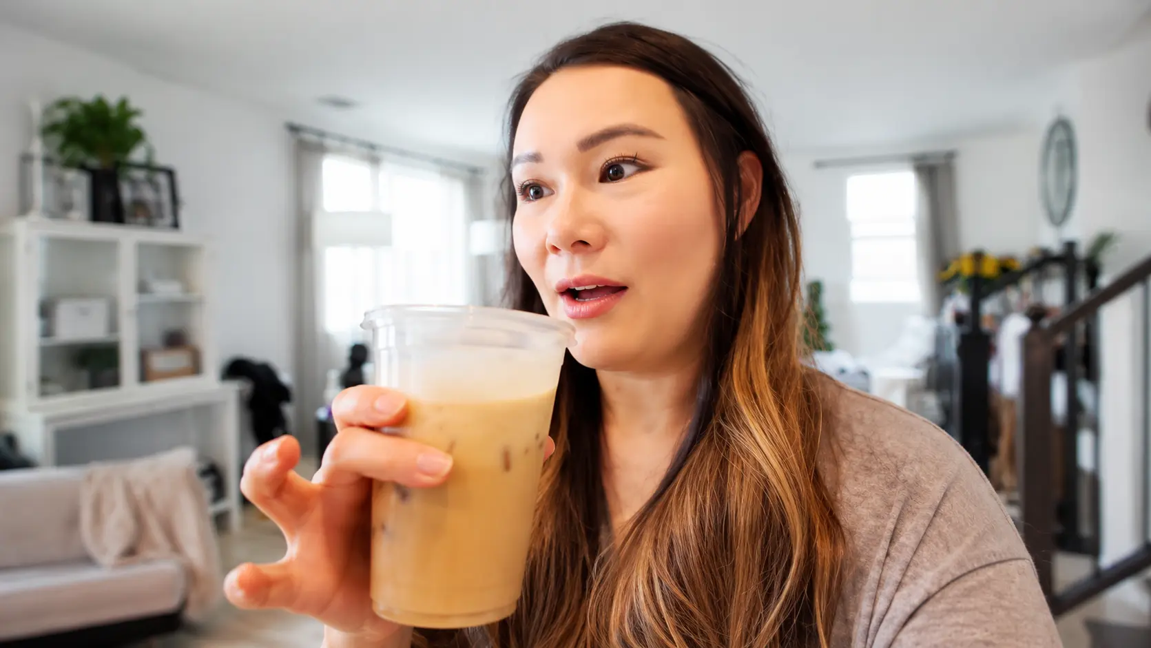 me holding my coffee