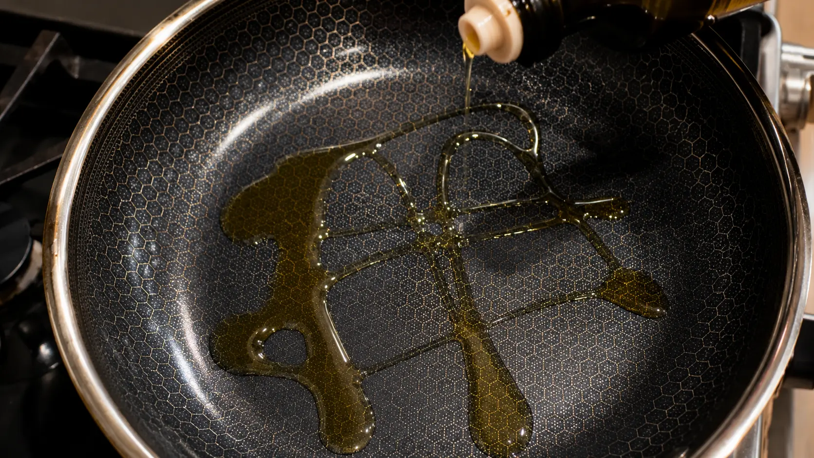 olive oil in skillet