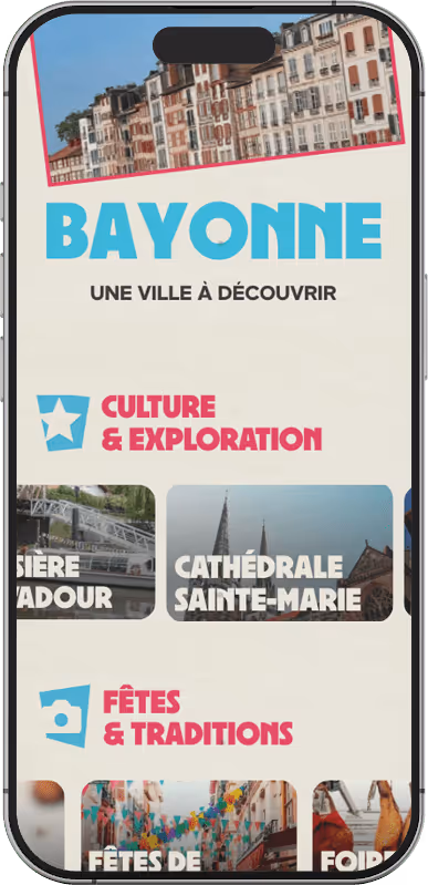 Site internet mobile de Hostel 20 Bayonne créé par Studio Edoras, web design pour auberge de jeunesse et hôtel économique.