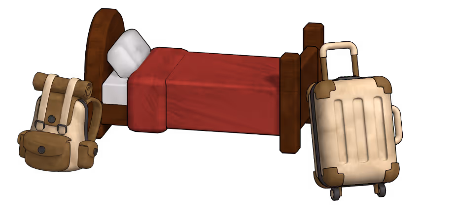 Éléments d’identité visuelle réalisés pour Hostel 20 Bayonne, branding pour auberge de jeunesse et hôtel pas cher.