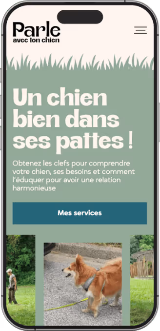 Site internet pour PATC, création de site internet et logo pour éducateur canin