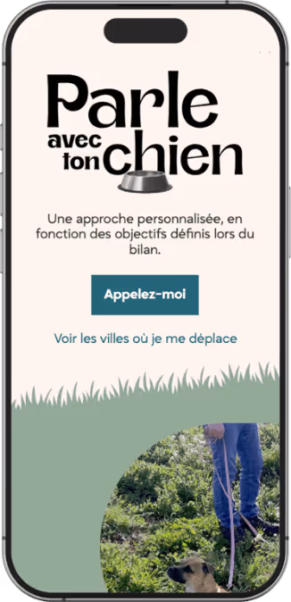 Création de logo et de site internet pour éducateur canin
