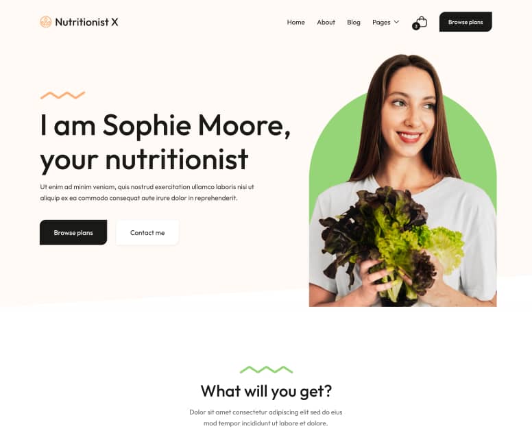 Home Page - Nutritionist X Webflow Template